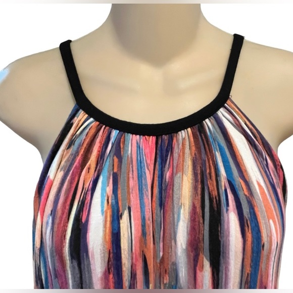 Cynthia Rowley  Women’s Size Small Multicolor Halter Midi Dress Red Pink Blue - Picture 5 of 11
